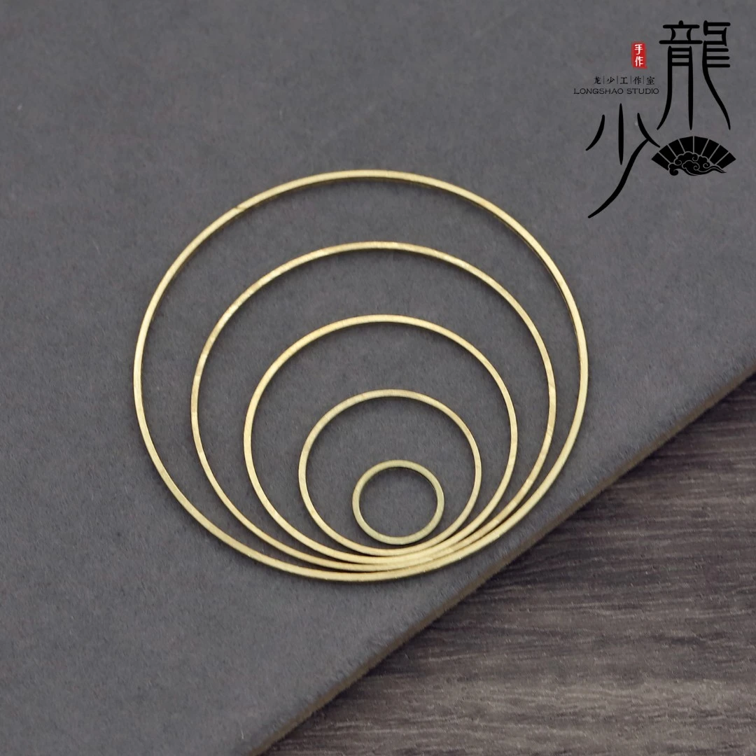 黄铜圆形圈铜圈diy铜环手蜡线工编绳铜圈算盘定型铜圆环