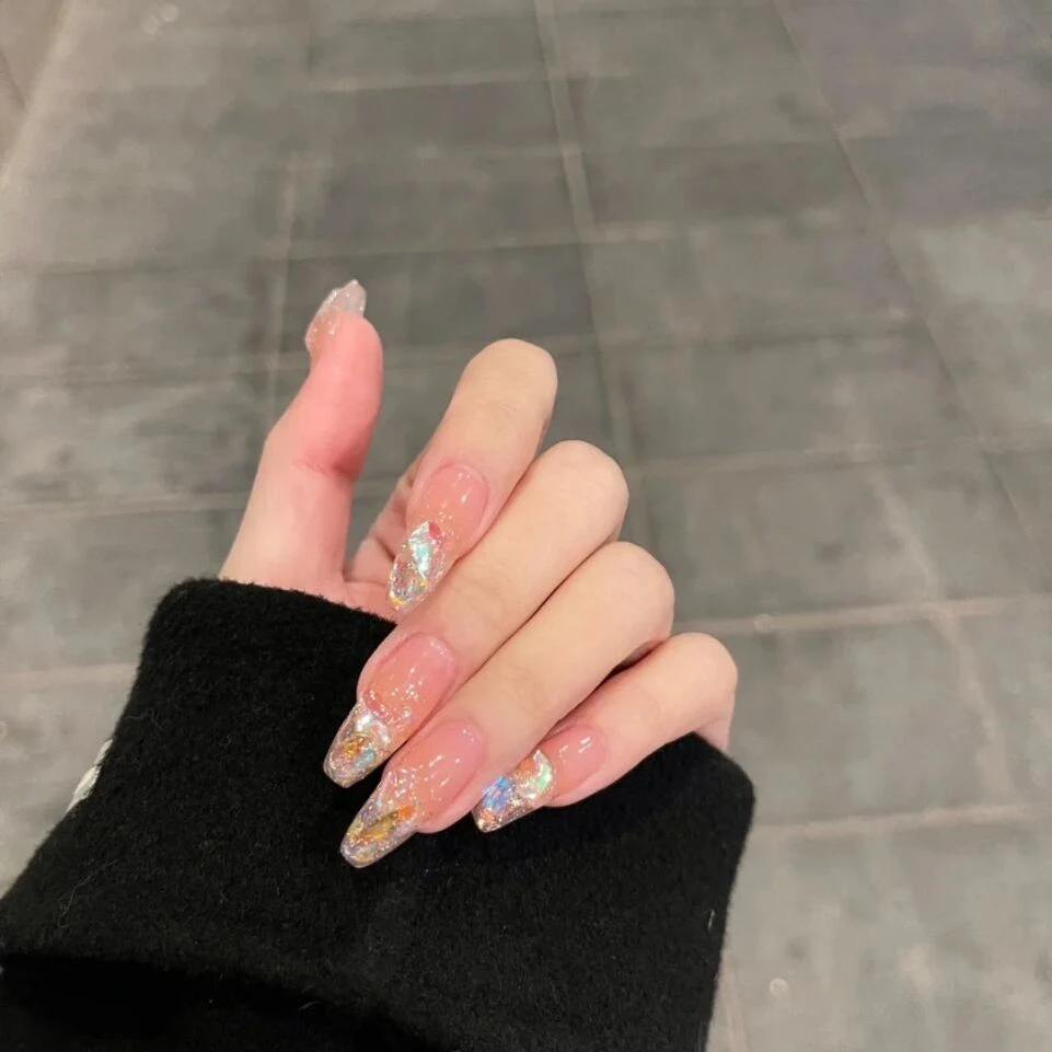 通 手工光疗美甲穿戴甲小红书温精灵同款假指甲美甲可拆卸贴片