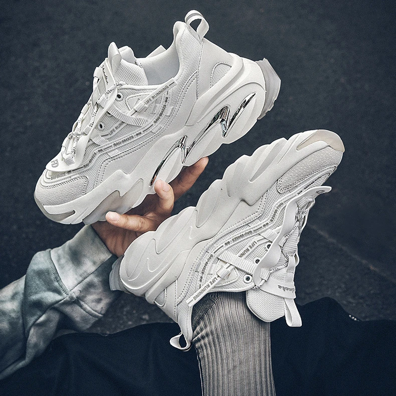 春夏季新款韩版潮流休闲男女运动鞋耐磨跑步鞋情侣老爹鞋子潮鞋