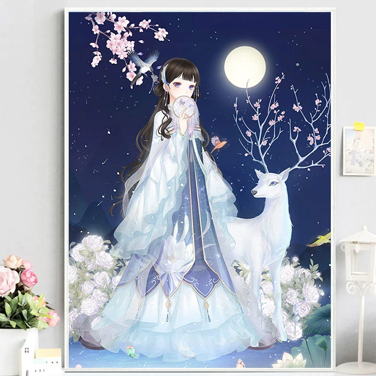 花仙子皇室蒙娜丽莎十字绣2025新款客厅线绣轻奢卡通小件卧室刺绣