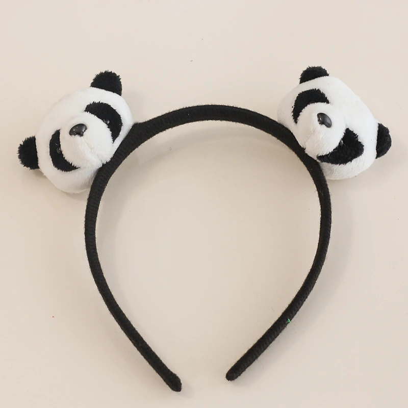 熊猫压发发箍成都基地旅游纪念品创意儿童女生妹妹发饰毛绒玩具女