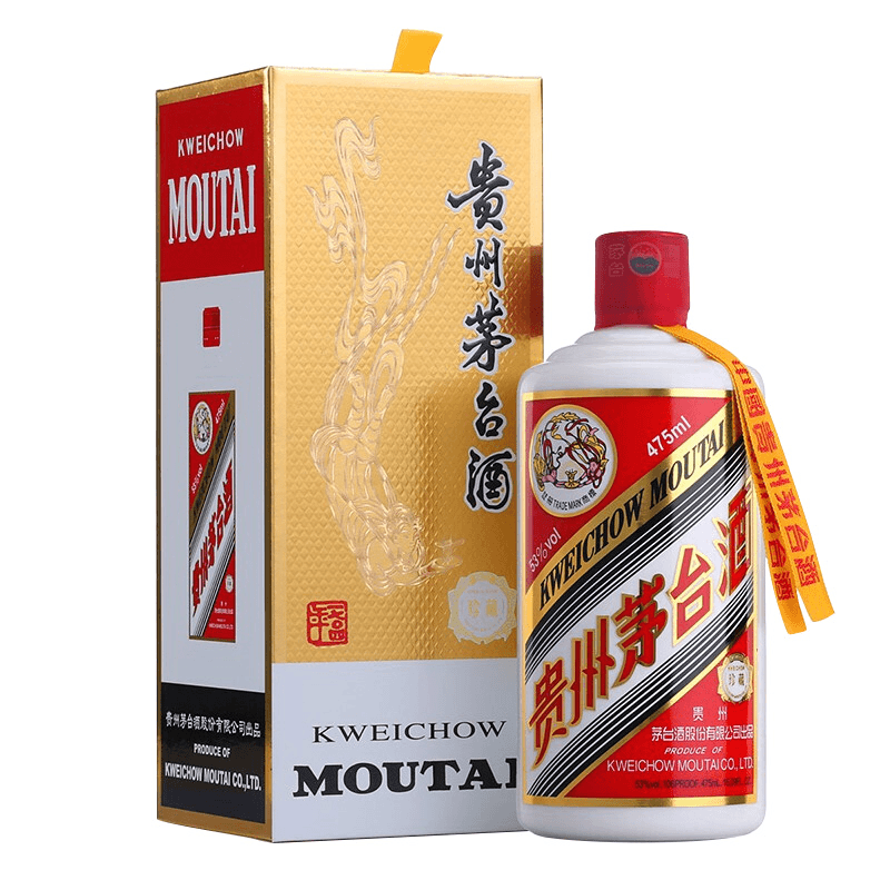 茅台香型白酒茅台飞天珍藏黄飘带酱53度475ml