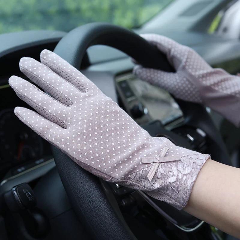 防晒手套防紫外线女款薄款夏季开车骑行电动车防滑触屏纯棉手套男