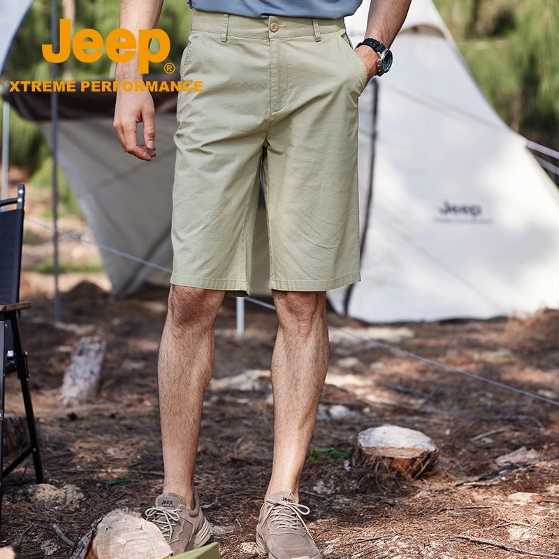 JEEP/吉普户外运动徒步短裤男舒适透气亲肤运动健身休闲五分裤裤