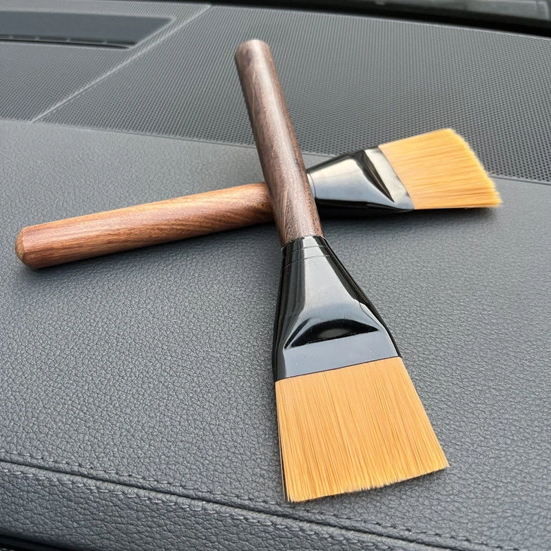 实木汽车出风口除尘刷车用扫灰神器软毛刷子内饰车载好物洗车用品