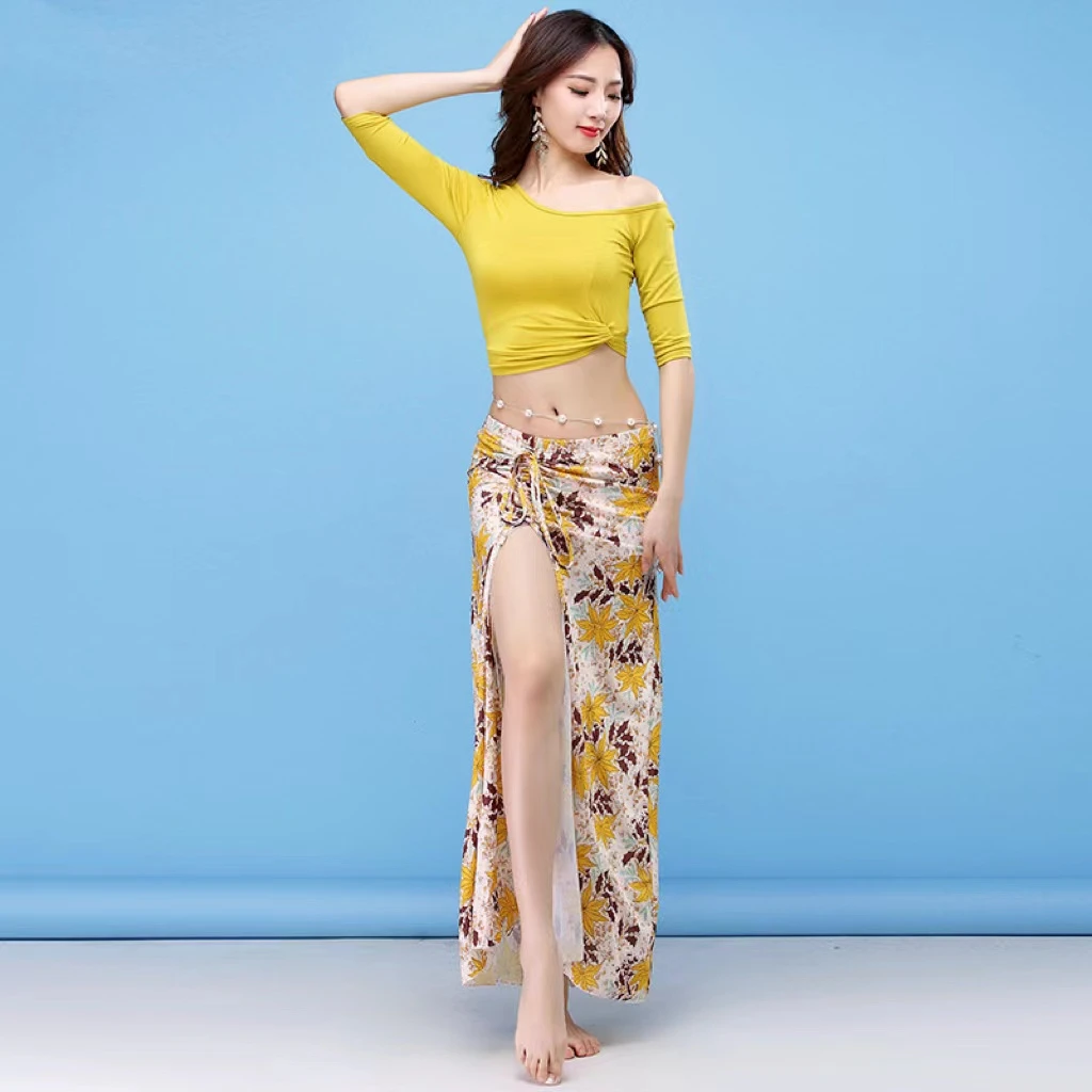 性感长裙肚皮舞服装时尚练功服显瘦新款优质莫代尔舞蹈服套装