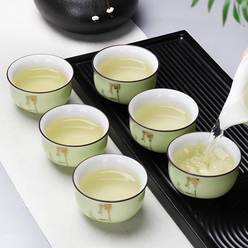 仁坤泡茶茶杯功夫茶具单杯玻璃家用品茗杯紫砂主人杯青瓷茶盏茶碗