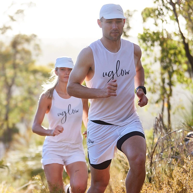 UGLOW 新款速透至轻无袖运动T恤夏季男女款户外跑步运动速干透气