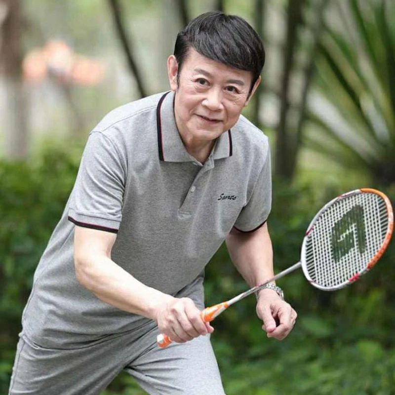 夏季中年爸爸夏装短袖运动套装男父亲节衣服中老年t恤爷爷装K211