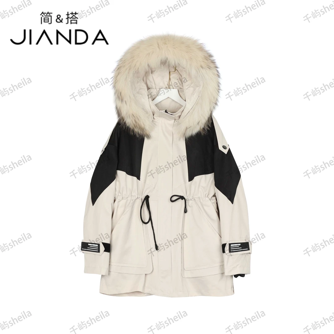 人造皮草 热力感穿搭 中长款派克服皮草外套女224-PC/0530-22509