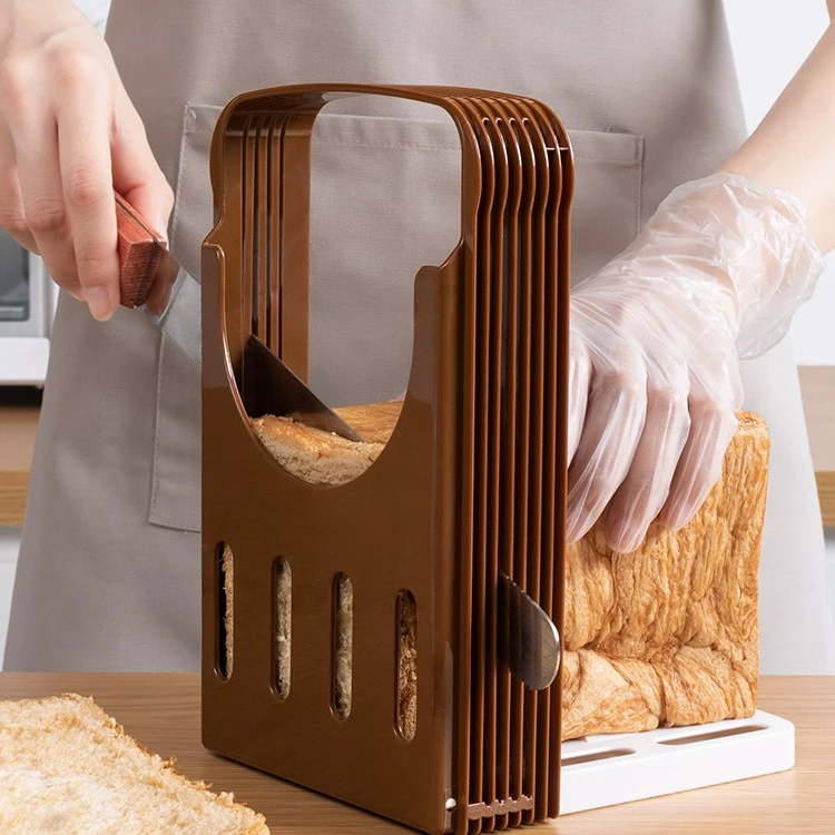 【七悦色】面包切片器吐司分片切片器烘焙模具面包刀切架吐司切割