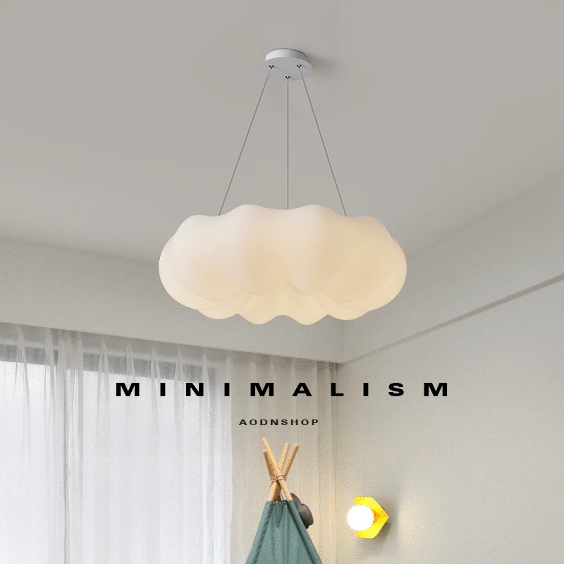 北欧卧室灯简约现代创意南瓜灯ins网红房间灯儿童房云朵卧室吊灯
