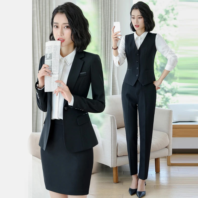 高端西装套装女韩版职业装工装秋冬时尚气质女神范总裁正装工作服