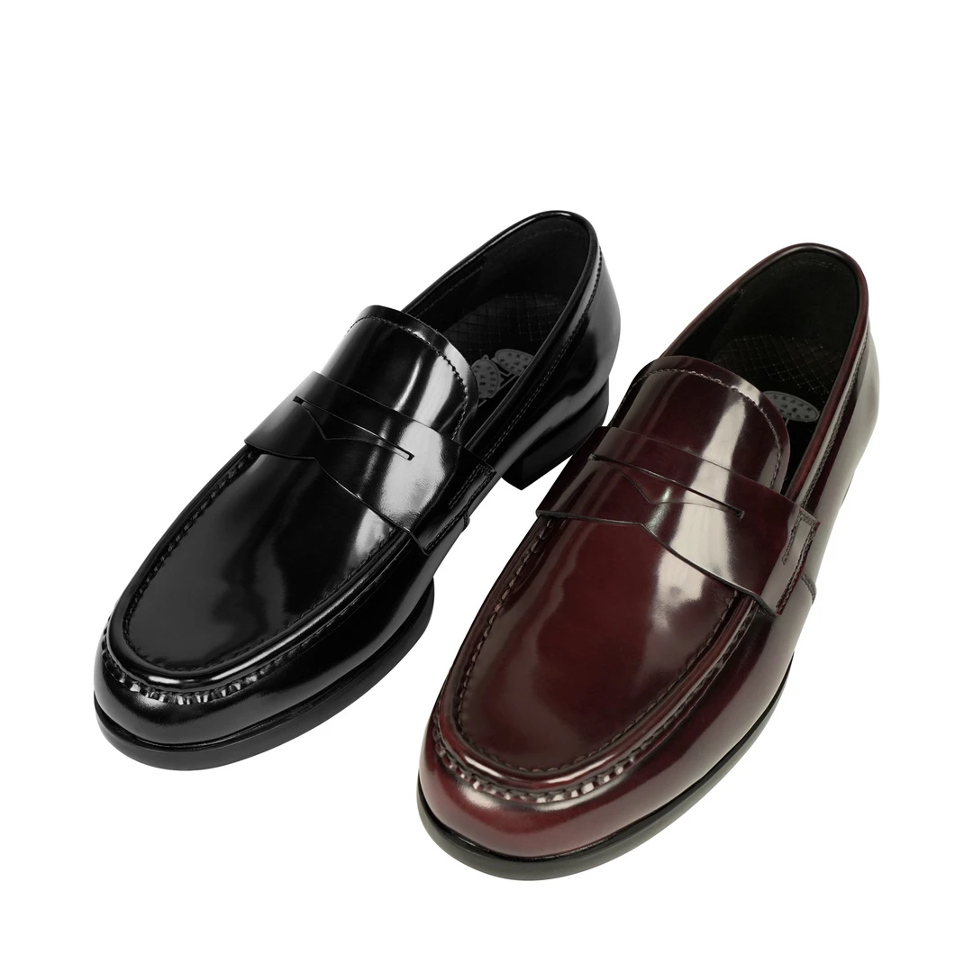 【乔仕铭典】男士一脚蹬乐福鞋软面时尚百搭休闲真皮圆头正装皮鞋