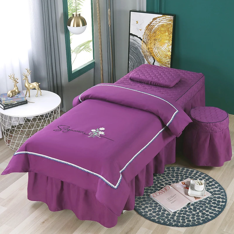 高档网红美容床罩美容院床罩按摩推拿美甲床罩美容床被套定做加厚
