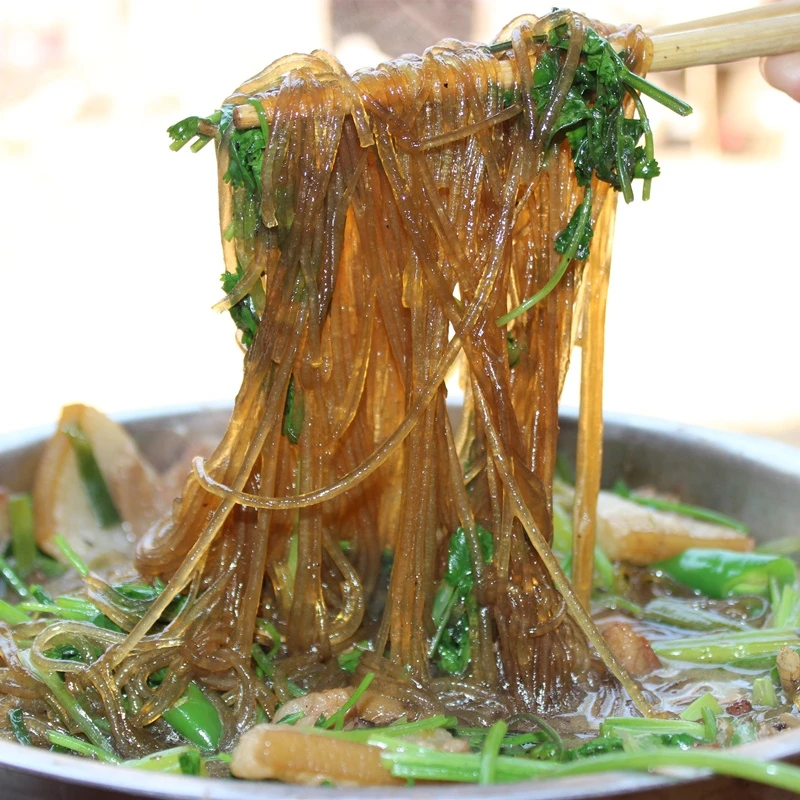 南阳老家特产正宗纯手工红薯粉条自然晾晒烩菜口感爽滑美味好吃