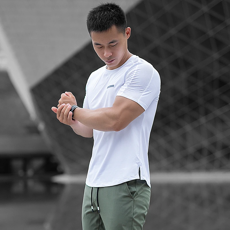 SOSOLEMON运动健身t恤短袖弹力薄款修身训练上衣男速干衣半袖跑步