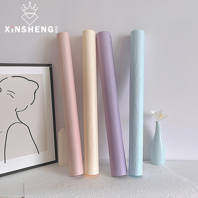 芯苼 高级感花朵压纹纸艺术纸纯色鲜花束花艺包装花店手工diy材料