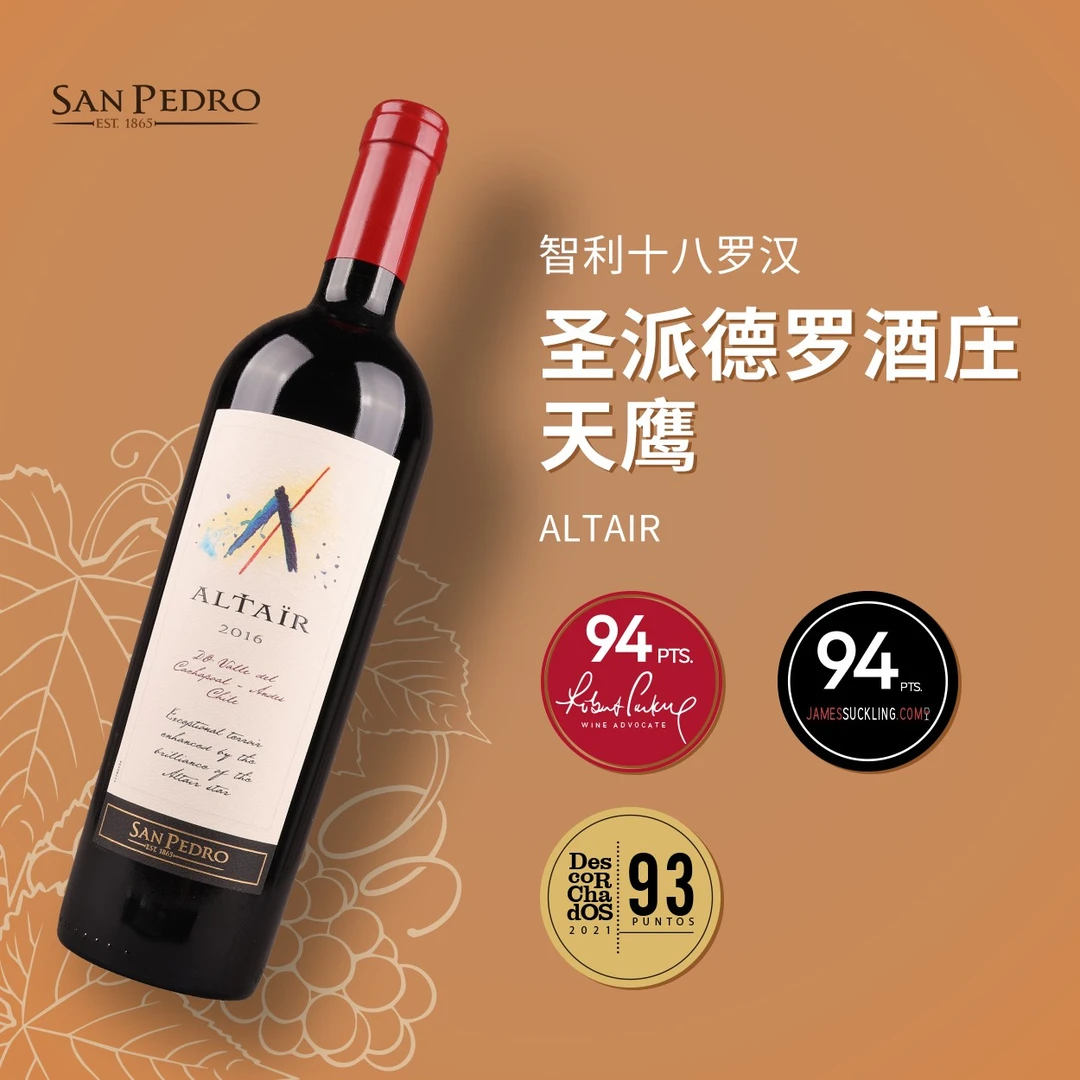 【智利十八罗汉】阿泰尔天鹰（Altair)干红葡萄酒 750ml