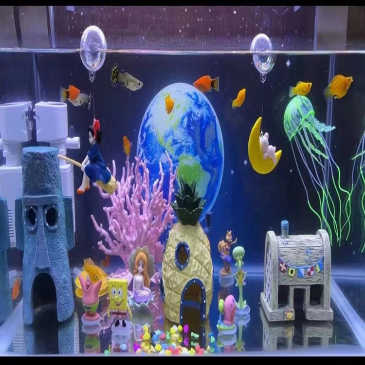 主播热卖同款鱼缸+里边装饰物一套