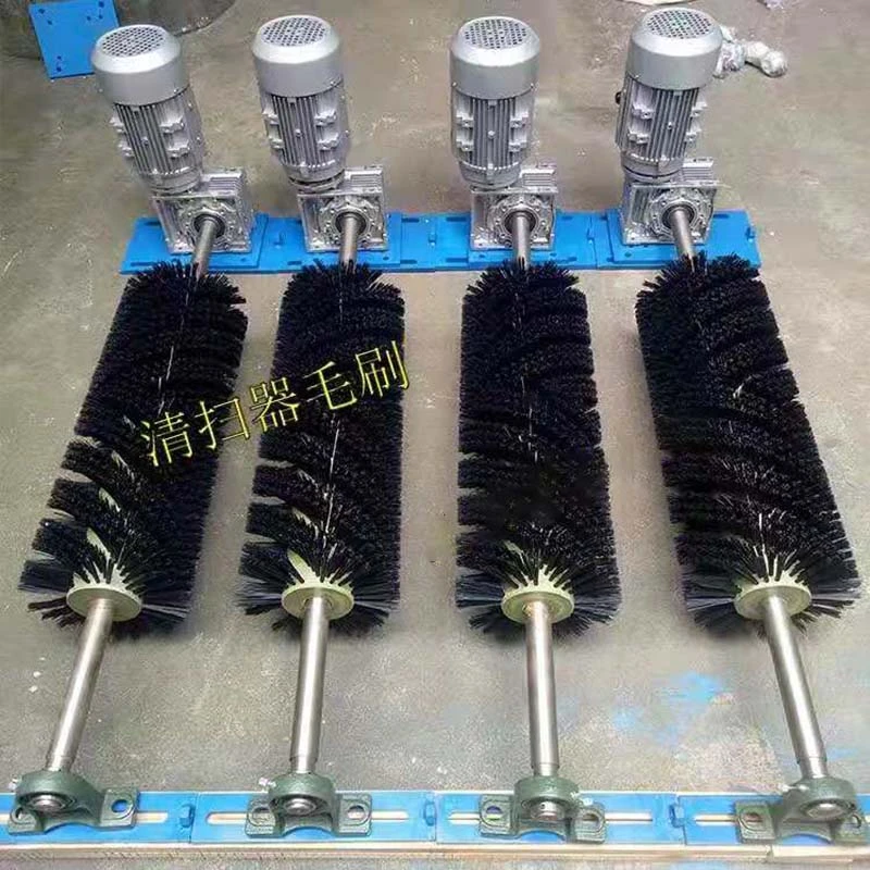 电动刷辊皮带清扫器毛输送带无动力滚刷聚氨酯清扫器厂水泥矿山等
