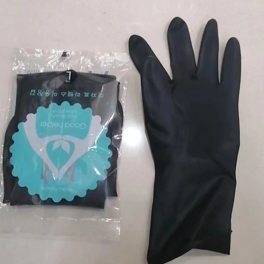 韩国进口手套电发梁发发廊专用白色护理手套防紫外线防护乳10双