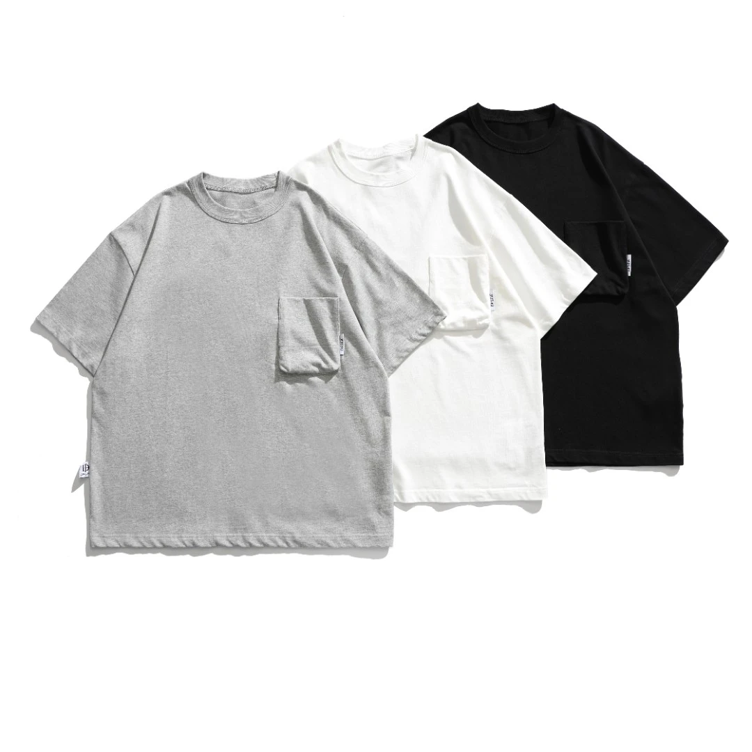 dfsea 24ss white label  简约立体口袋 日潮宽松落肩板型短袖T恤