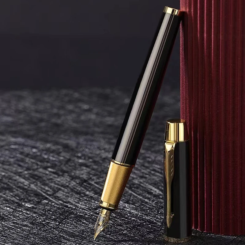 2支装烂笔头金属明尖弯头美工钢笔枪灰色硬笔书法练字弯尖钢笔