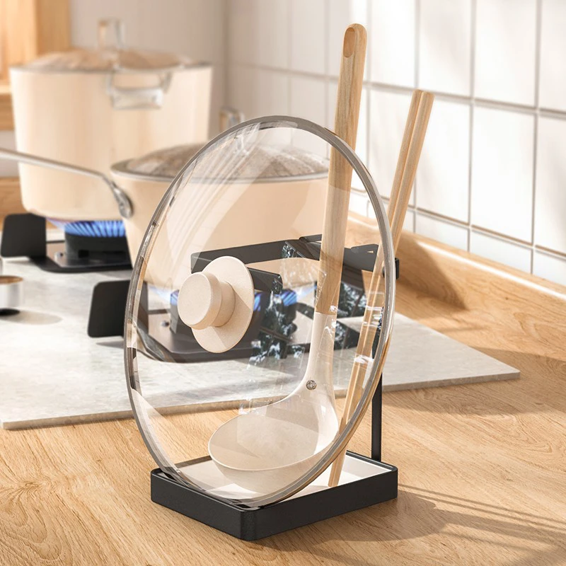 厨房锅盖架台面坐式置物架立式汤勺架放勺子炒菜铲子锅铲架托神器