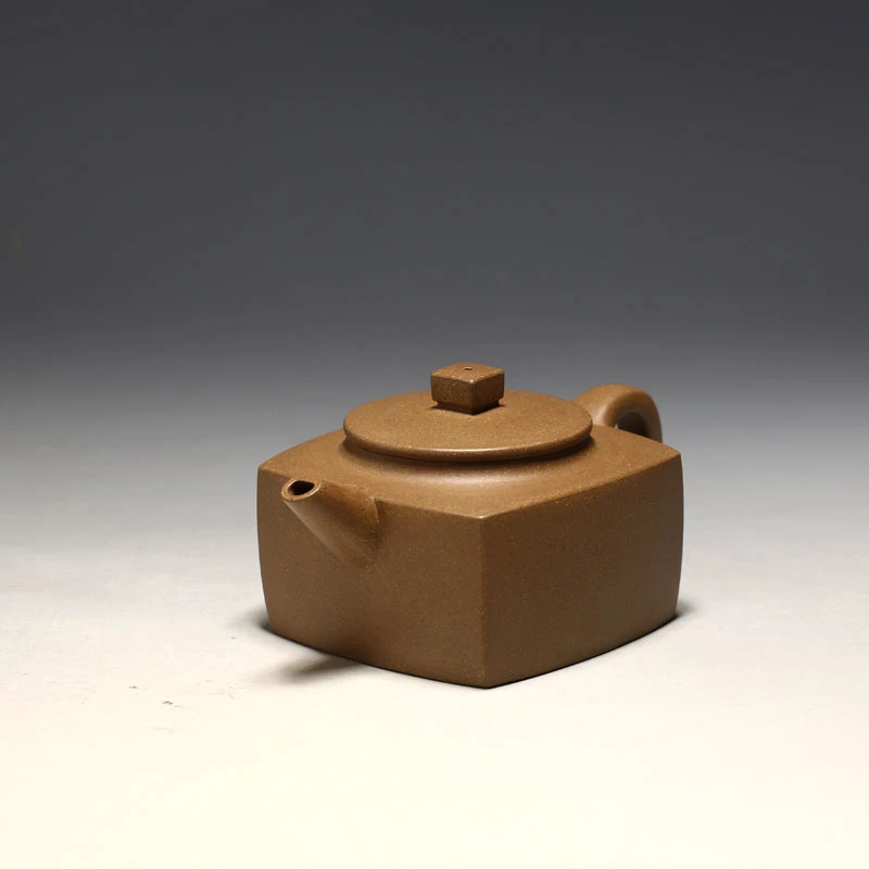 明理茶艺 紫砂壶茶壶 施小马弟子蒋秀娟全手工方器250CC 段泥方圆
