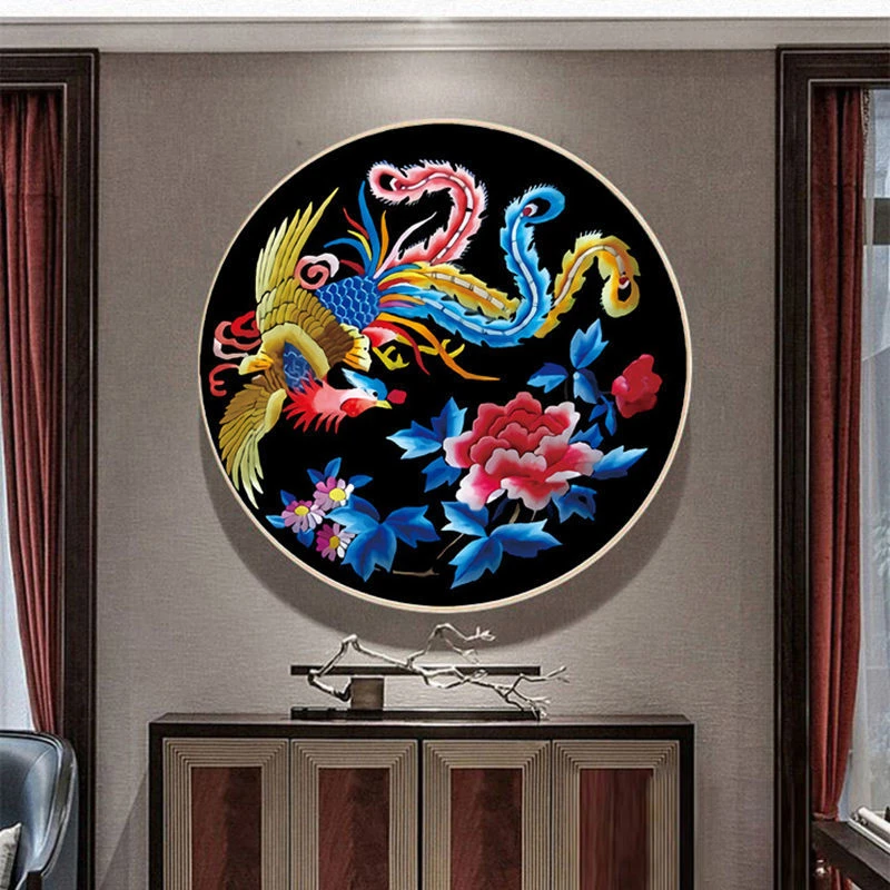 蒙娜丽莎十字绣2022新款线绣客厅小幅卧室凤穿牡丹自己绣手工小件