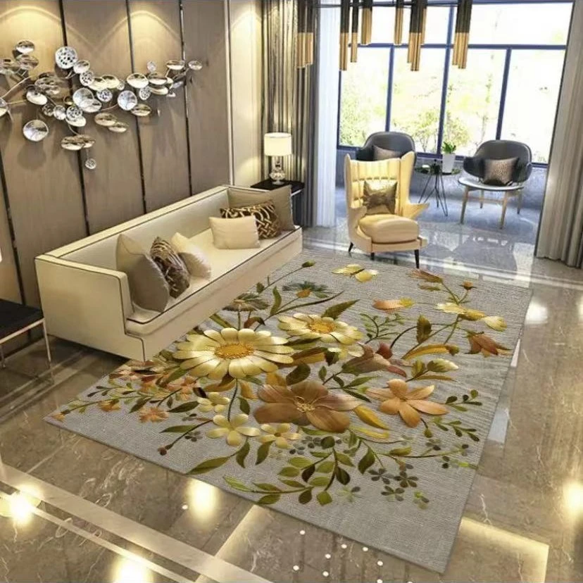 (伟昊居) 水晶绒客厅卧室地毯地垫 百花齐放