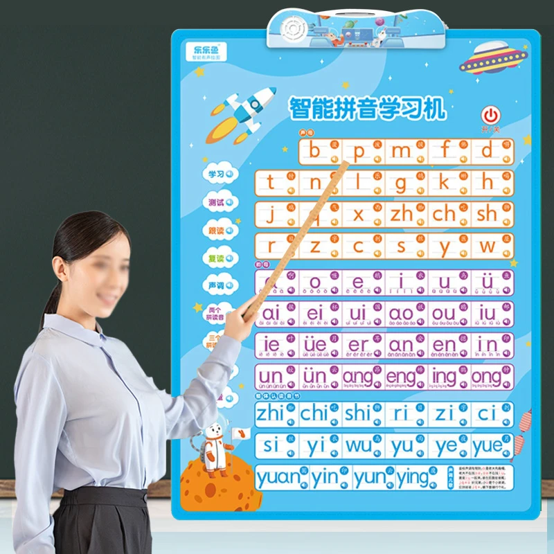 一年级汉语拼音学习神器声母韵母拼读训练有声挂图儿童字母表墙贴