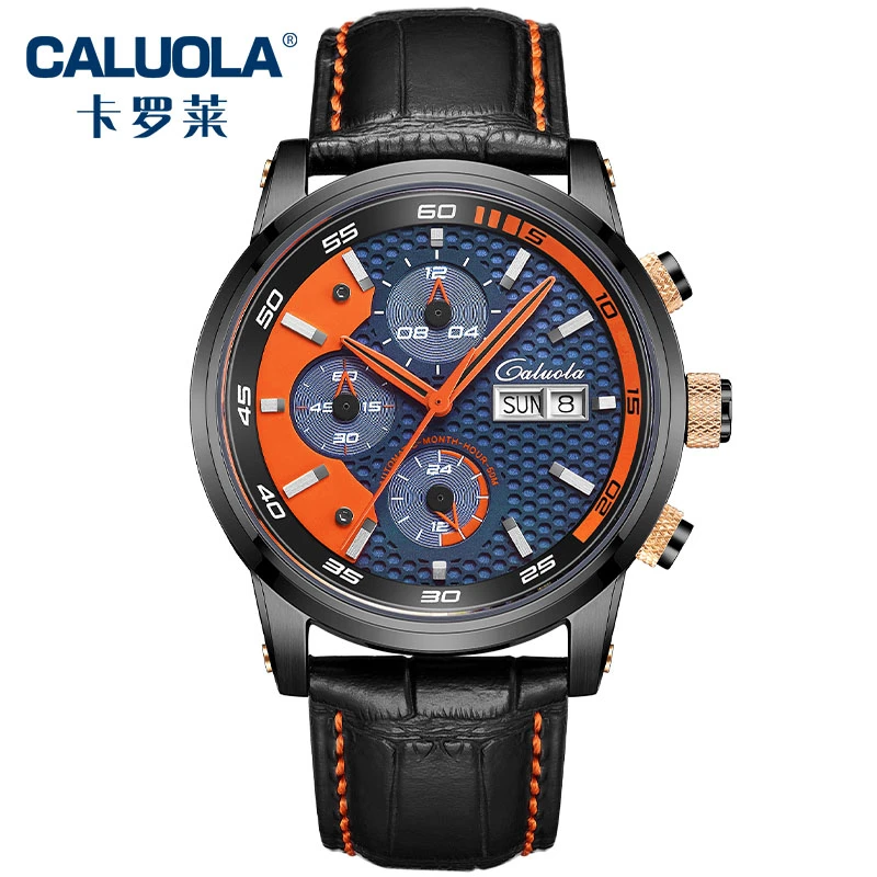 卡罗莱男表机械表防水运动男表时尚潮流男士手表赛车系列高档