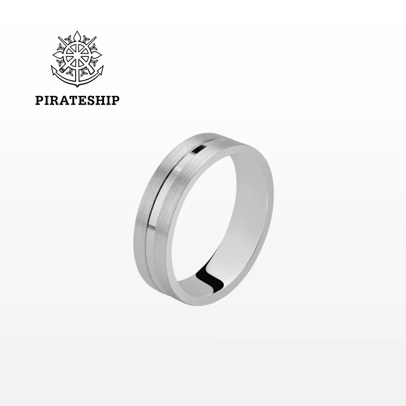 PIRATESHIP/海盗船 925银素款戒指 简约情侣戒指可订制刻字大气