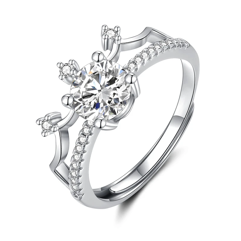 爵世明珠【新款】永远的公主戒指1克拉-活口圈可调节