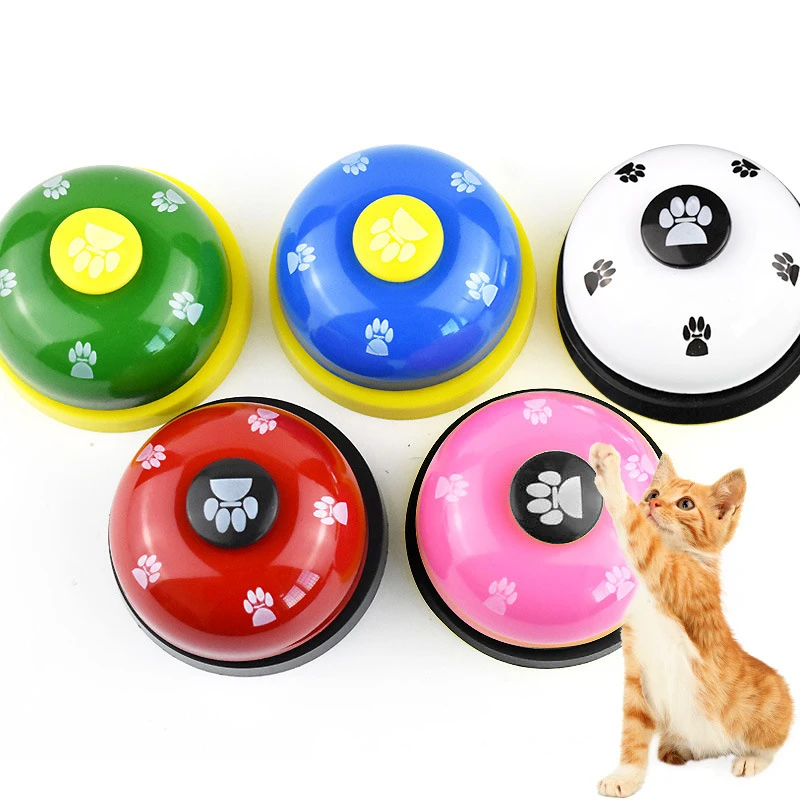 宠物按铃猫狗训练器宠物智力玩具脚印按铃铛 狗狗爪印按铃器耐咬