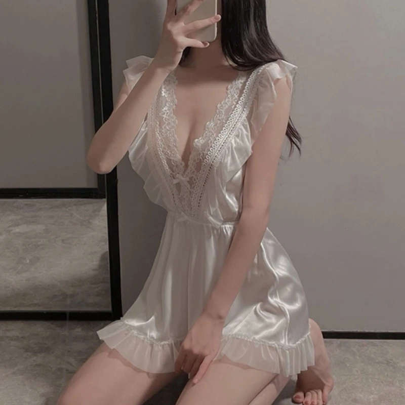 夜语漫漫性感内衣睡裙女夏季小胸纯欲春秋款吊带睡衣