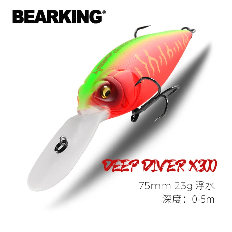 熊王路亚饵C74浮水胖子75mm23g潜深3m假饵远投石斑海钓翘嘴鲈鱼