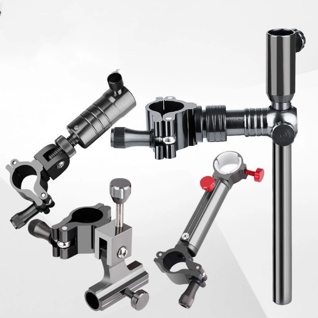 钓椅配件炮台鱼户拉饵盘伞架配件多功能通用款钓椅配件铝镁合金