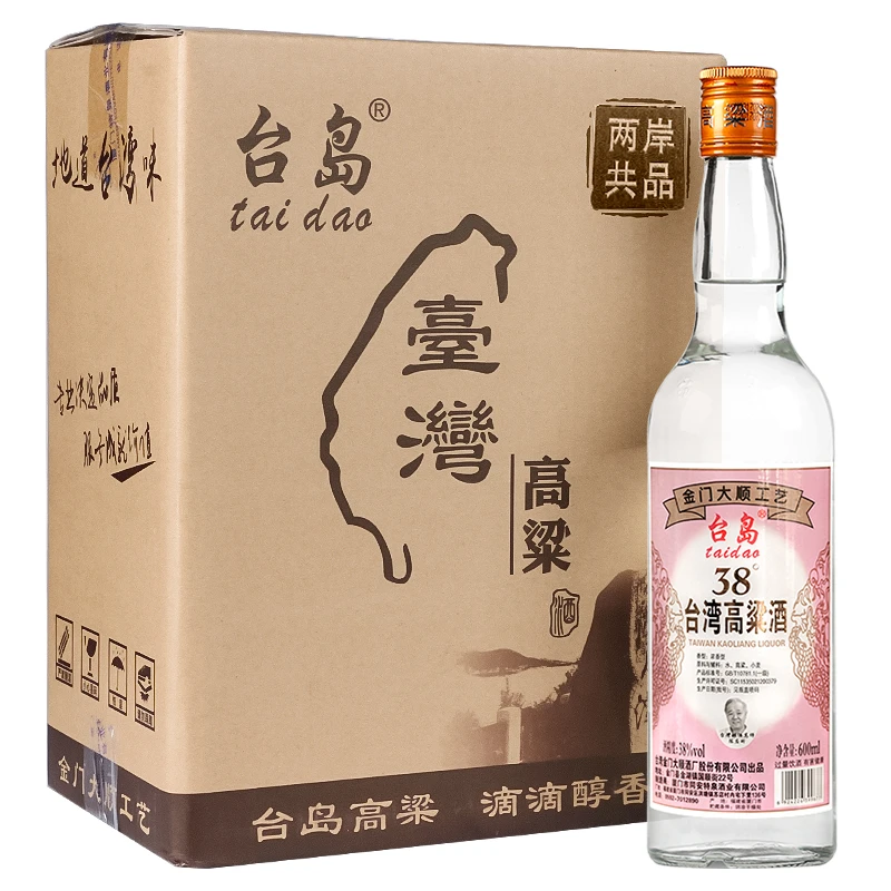 taidao/台岛台湾高粱酒浓香型38度纯粮食白酒整箱38度600ml*6瓶