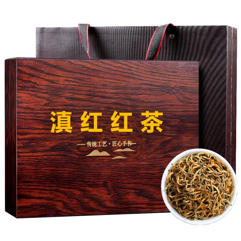 云南红茶滇红茶蜜香金芽正宗凤庆古树红茶特级金丝500g礼盒装茶叶