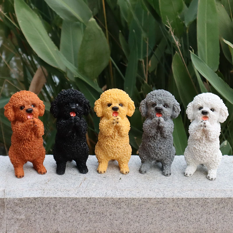 迎宾摆件仿真泰迪犬小狗客厅进门玄关柜花园动物装饰创意新房礼物