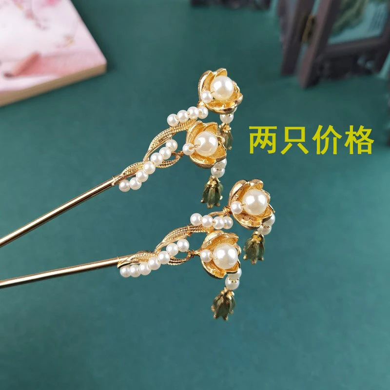 （直播21）古风汉服发饰明制宋朝头饰发钗百搭简约配饰流苏发簪