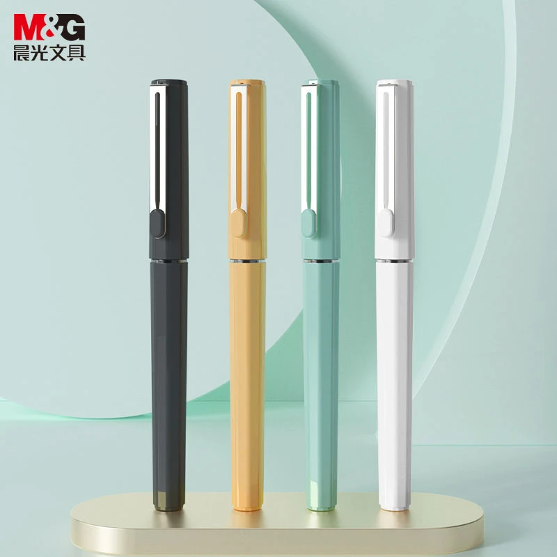 晨光直液式走珠中性笔学生用黑色0.5全针管水性签字笔速干考试用