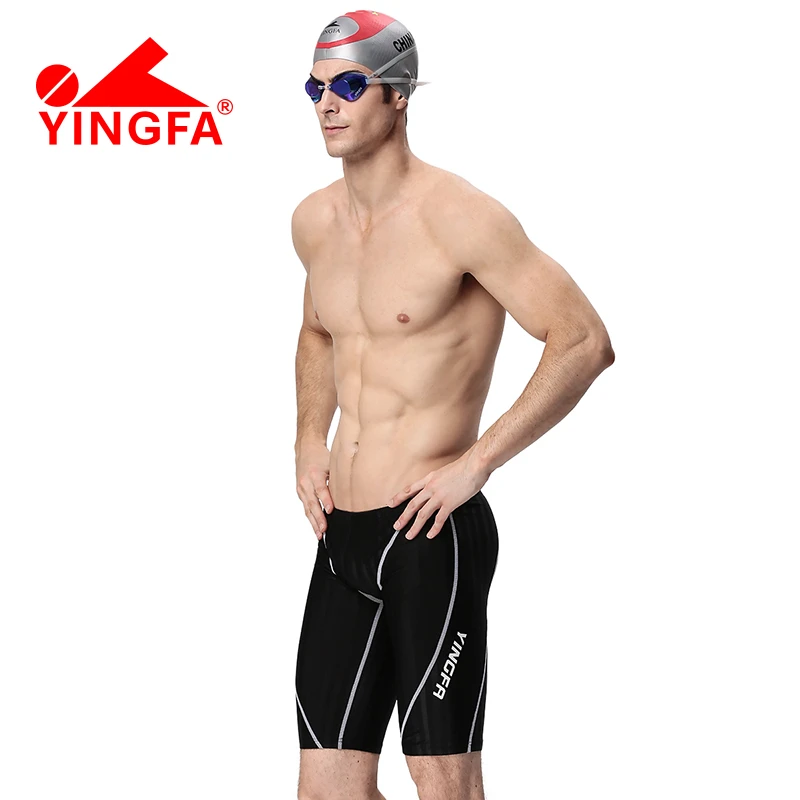 yingfa英发五分泳裤男专业训练比赛高弹利水速干防尴尬及膝游泳裤