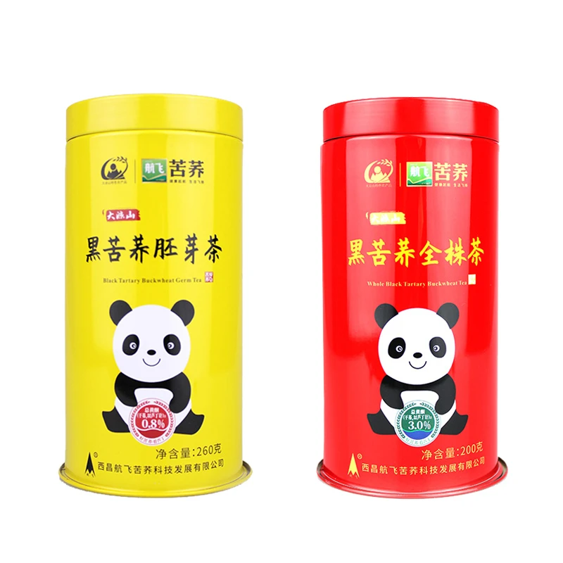 【苦荞茶】黑苦荞全株茶胚芽茶（铁罐装）大凉山特产耐泡荞麦茶TZ