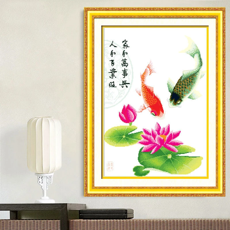 今年图挂图十字绣推荐2025新款线绣年年有余客厅简单新手小幅鱼福
