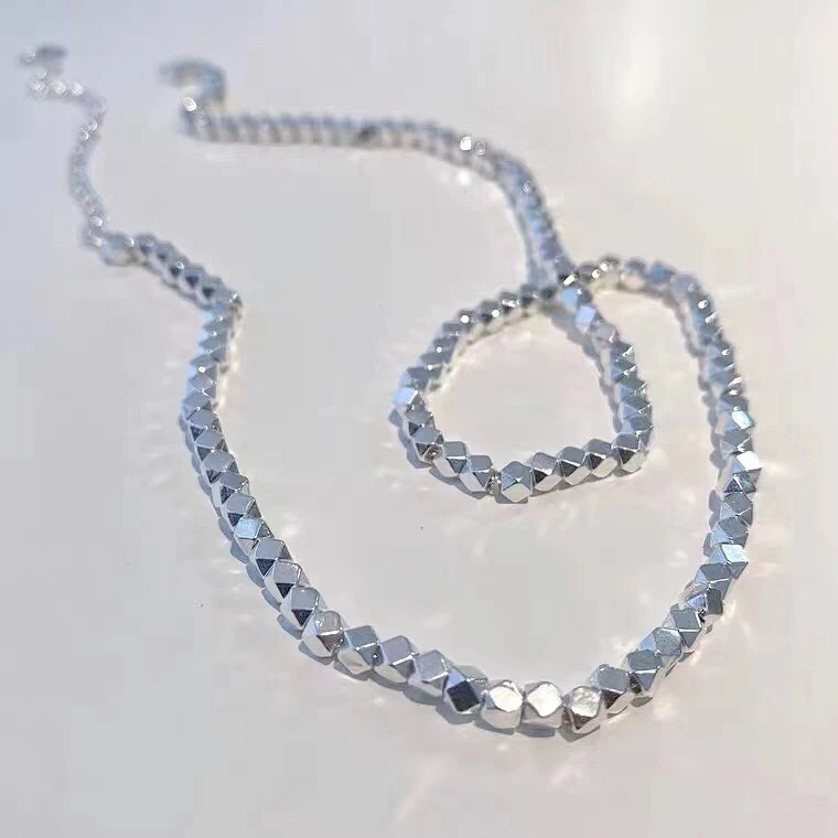 足银990碎银项链