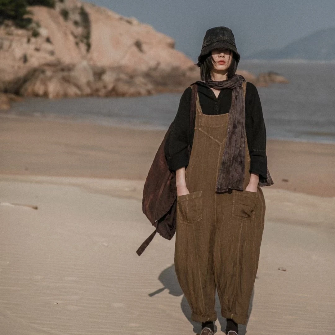 麻依者～活动价格款～设计师经典款～背带长裤～均码款号737时尚